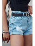 Denim shorts with holes 3719 - Online store - Boutique